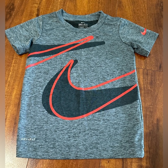 Nike Shirts & Tops Kids Nike Dri Fit Shirt Gray W Red And Dark Gray Nike Sign Poshmark